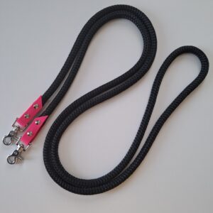 Wodze linowe z różowymi końcówkami